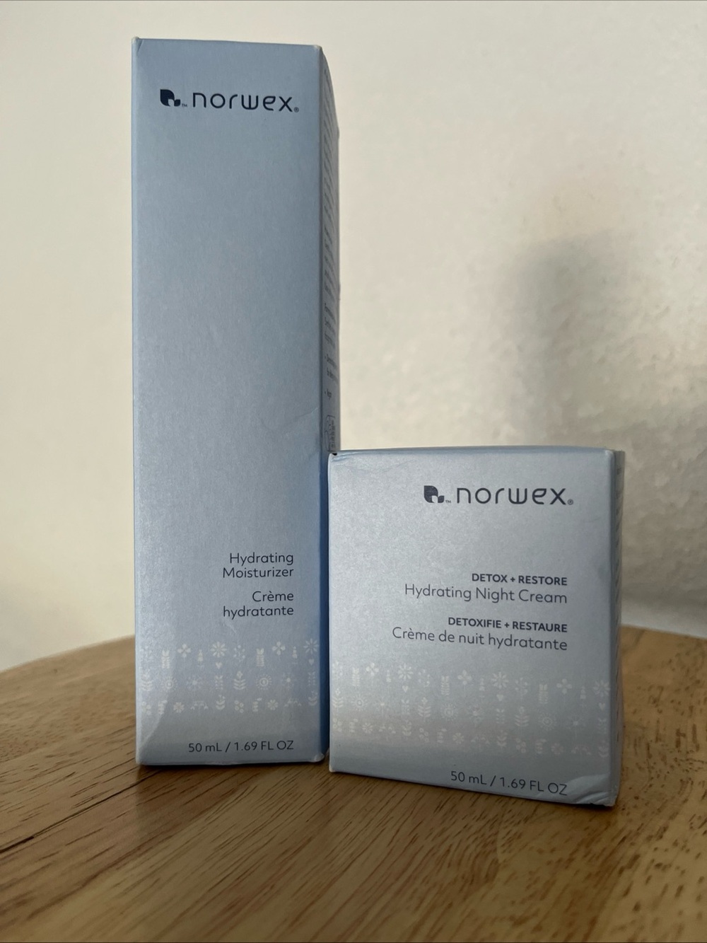 Norwex Hydrating Moisturizer & Night Cream Set — Pale Blue Packaging